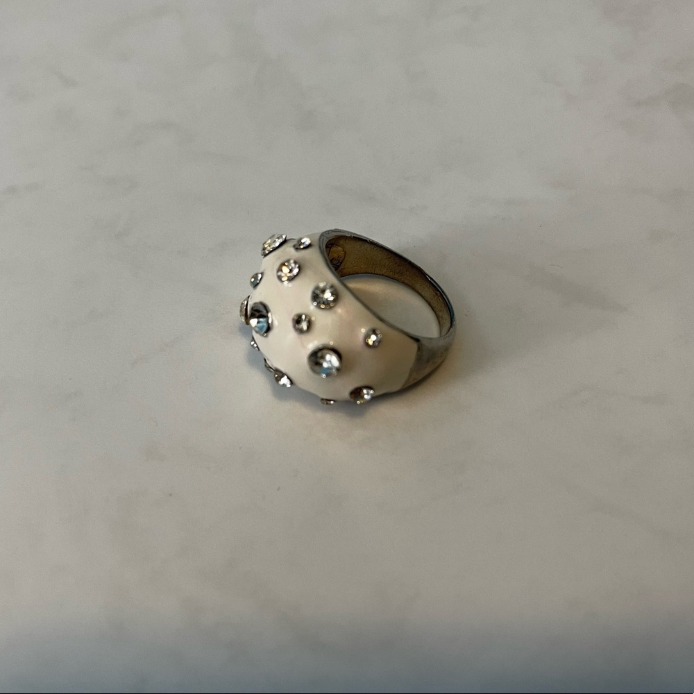 Diamond and Cream Ring